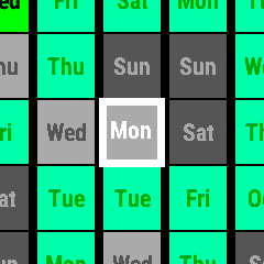 View: Days, Theme: Cool